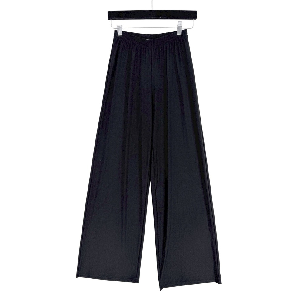 Babaton Aritzia Wide Leg Pants Womens XS Black Elastic Waist Flowy Slacks